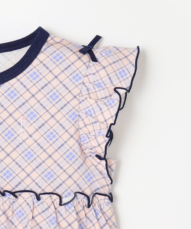 組曲 KIDS 【110-140㎝】 サマーチェックチュニック ピンク