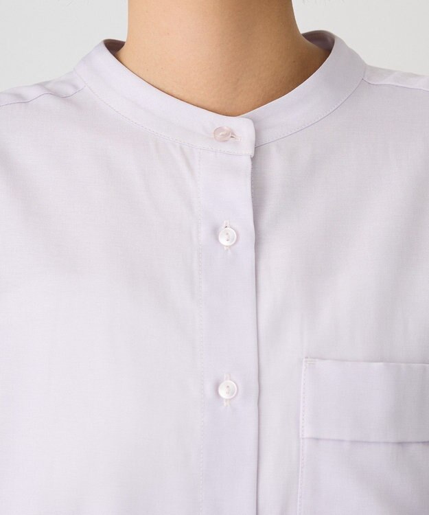 CRAFT STANDARD BOUTIQUE バンドカラーサイドドロストシャツ Light Purple