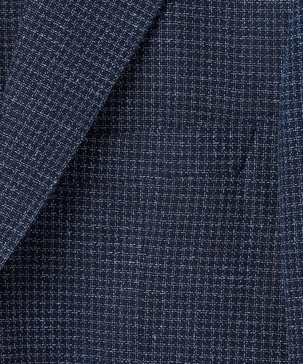 GOTAIRIKU 【尾州】ストレッチメッシュジャケット_千鳥格子柄 ネイビー×千鳥格子柄