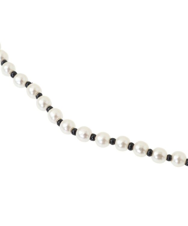 Green Parks ・ＨＡＬＦ　ＴＩＭＥ　パール＆カラービーズネックレス Black