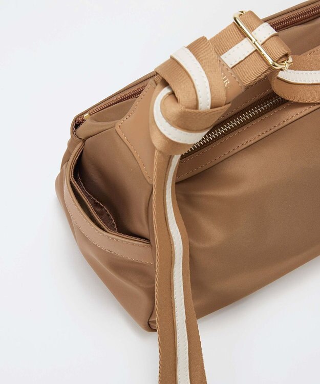 TOPKAPI 【TREASURE TOPKAPI】ナイロン ストライプ ベルト ショルダー バッグ キャメル