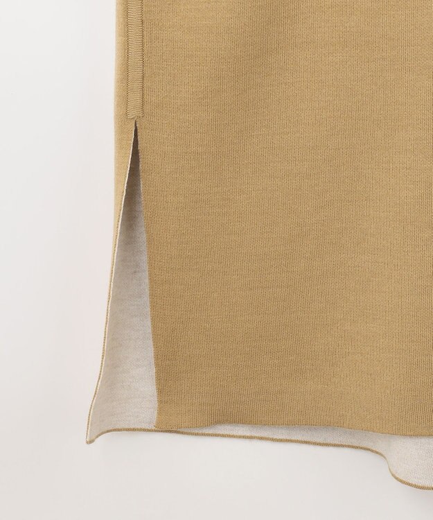 自由区 【洗える】リバーシブルニットジレ キャメル系