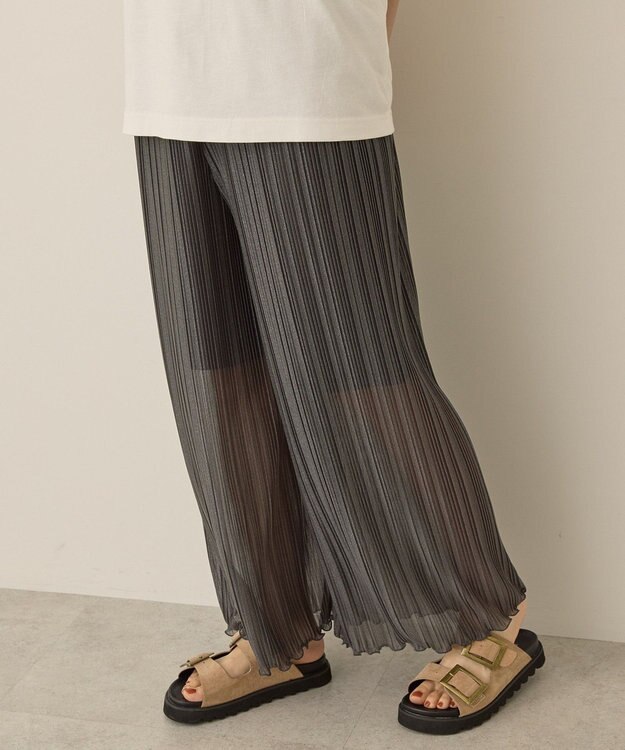 AMERICAN HOLIC ラメプリーツパンツ Charcoal Gray