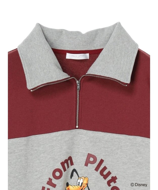 Green Parks Ｄｉｓｎｅｙ／裏毛ハーフＺＩＰスウェットII Bordeaux