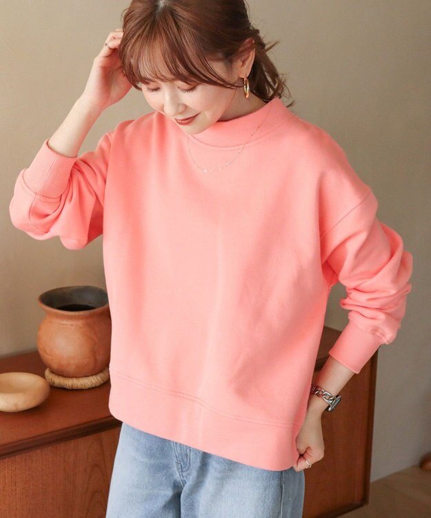 AMERICAN HOLIC モックネック裏起毛プルオーバー Pink