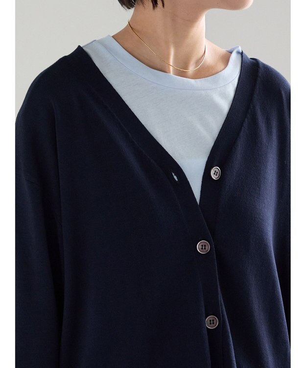 Te chichi 【雑誌掲載アイテム】2WAYカシュクールVネックカーディガン《2026 spring catalog item》 ネイビー