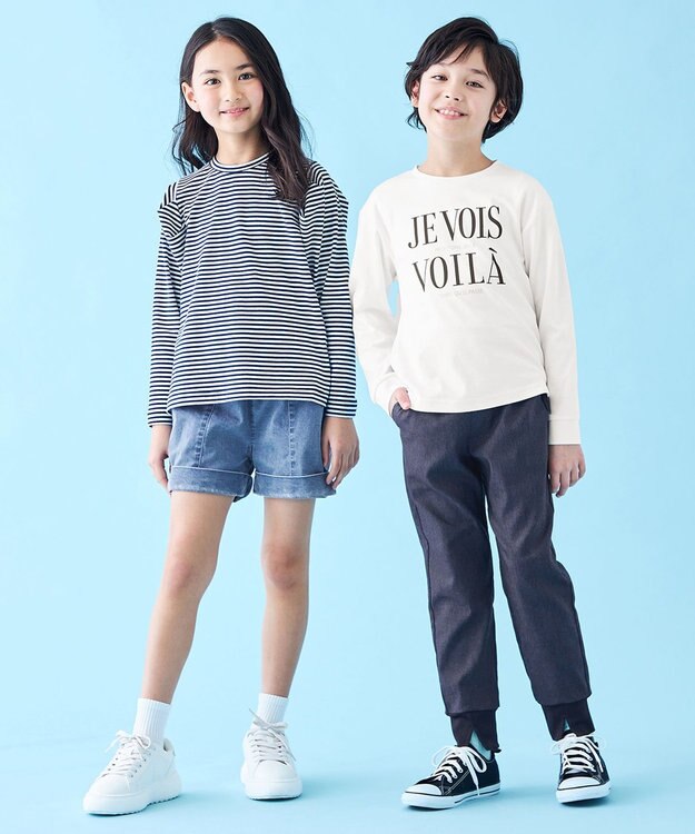 UNFILO 【110-150cm】デニムショートパンツ ミッドブルー