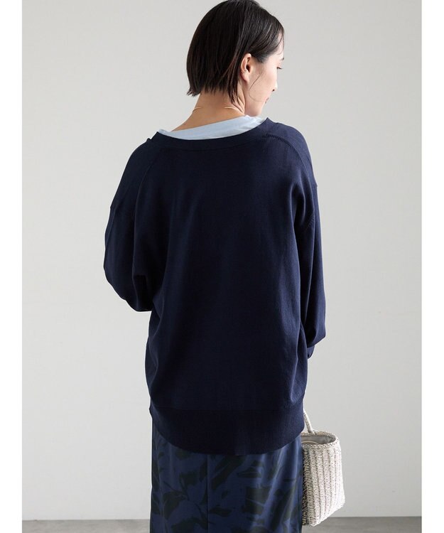 Te chichi 【雑誌掲載アイテム】2WAYカシュクールVネックカーディガン《2026 spring catalog item》 ネイビー
