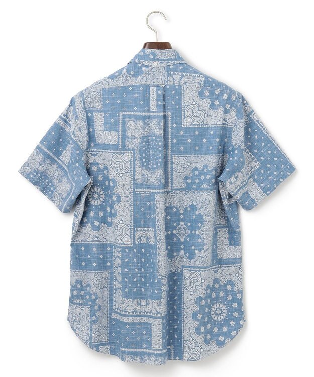 J.PRESS MEN ペイズリーバンダナプリント シャツ ダルブルー系5