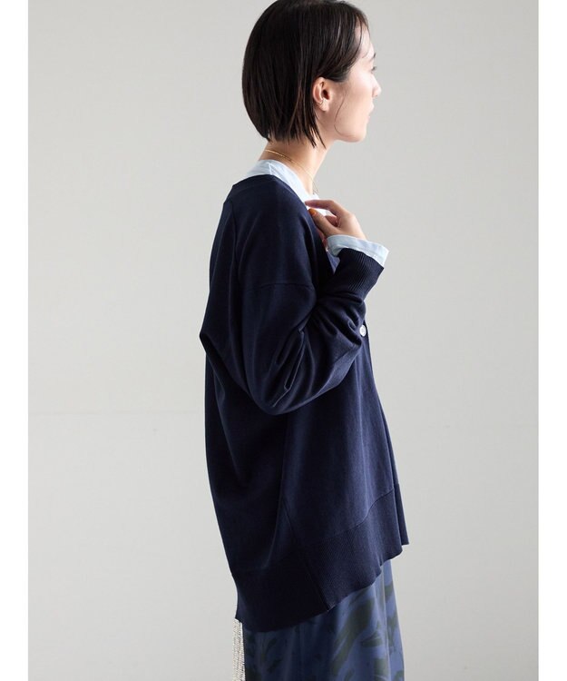 Te chichi 【雑誌掲載アイテム】2WAYカシュクールVネックカーディガン《2026 spring catalog item》 ネイビー