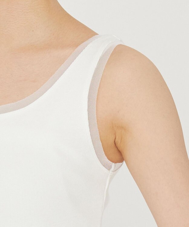 uncrave チュールコンビ タンクトップ（uncrave STANDARD） ホワイト