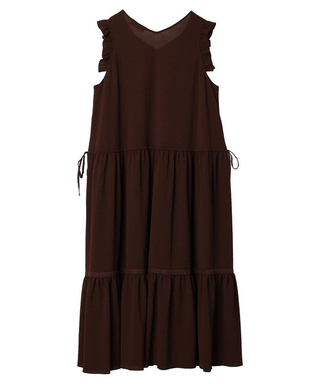 Green Parks ■ＥＳＣＡＲ　ドロストギャザーワンピース Black