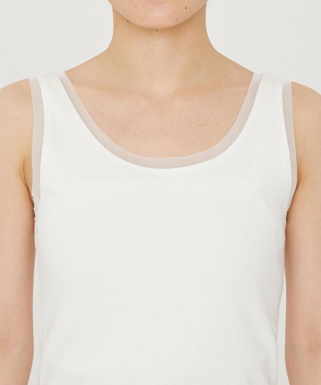 uncrave チュールコンビ タンクトップ（uncrave STANDARD） ホワイト