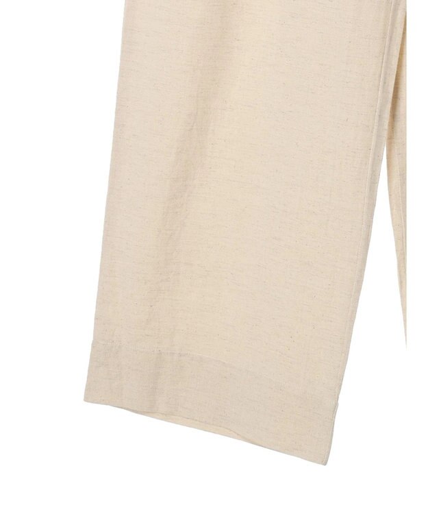earth music&ecology 綿麻キャンブリッククロップドパンツ Beige