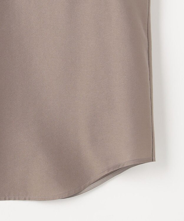 自由区 L シャイニーオーガンジーシアー シャツ カーキ