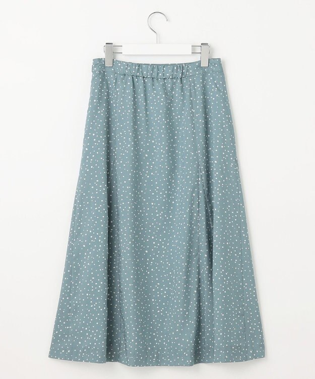 J.PRESS LADIES S 【洗える・イージーケア】スパンローンランダムドット スカート スモーキーグリーン系5