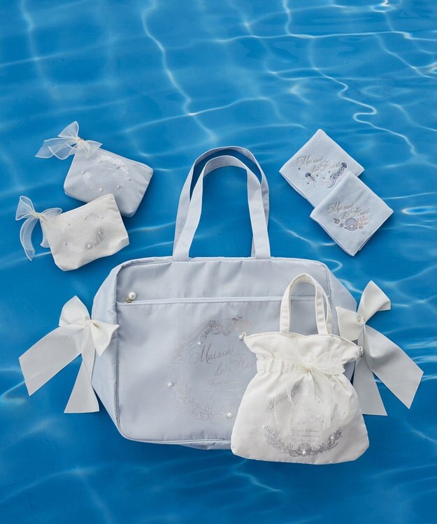 Maison de FLEUR シーシェルプリントキャリーオンバッグ Light Blue