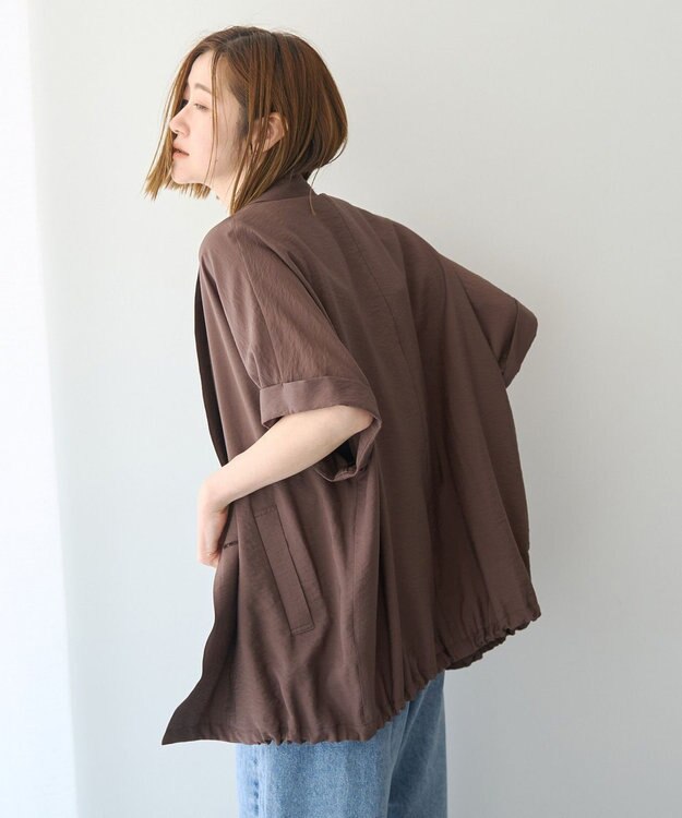 YECCA VECCA ハーフスリーブライトジャケット Brown
