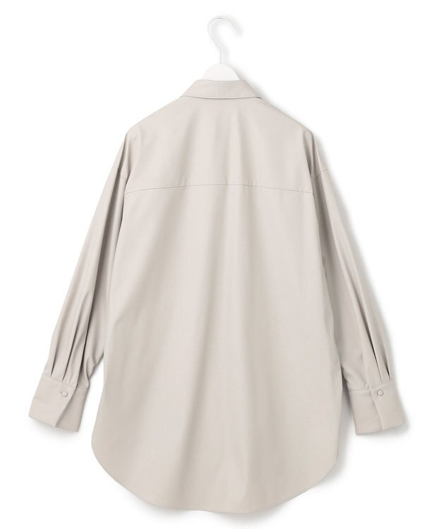 ICB 【洗える】 ライトフェイクレザー シャツ トープ系