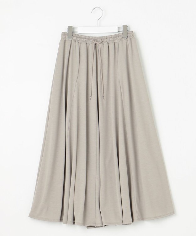 J.PRESS LADIES S 【洗える】ジャージー フレアースカート ベージュ系