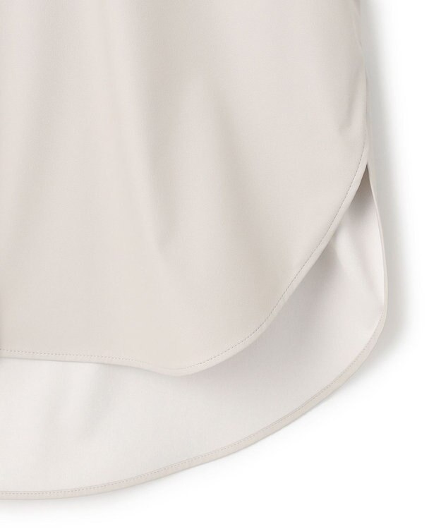 ICB 【洗える】 ライトフェイクレザー シャツ トープ系