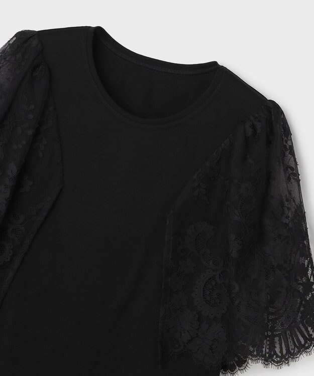 GRACE CONTINENTAL レースフレアカットトップ ブラック