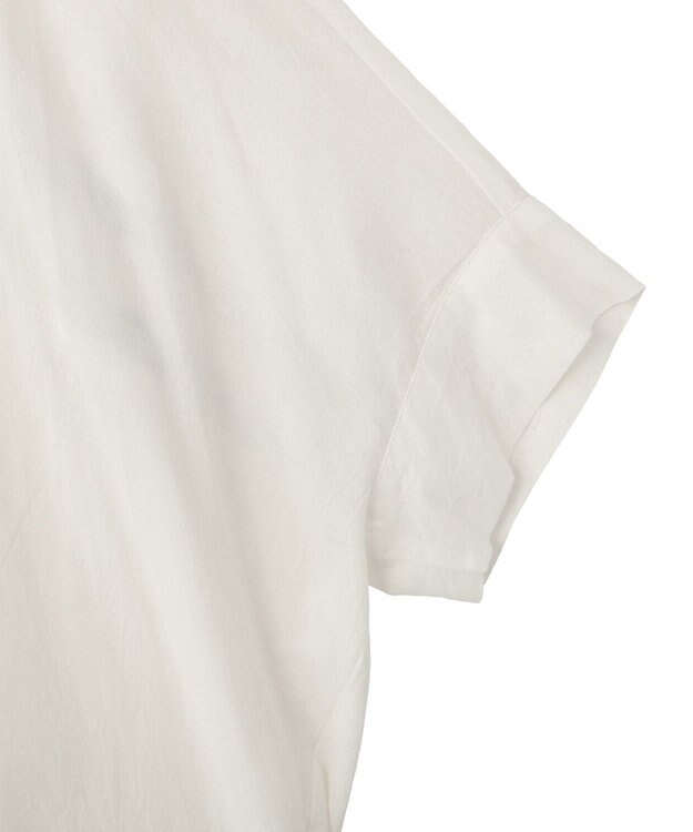 YECCA VECCA バック刺繍バンドカラーシャツ Off White
