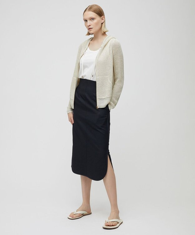 BEIGE， WISTERIA / ナロースカート Navy