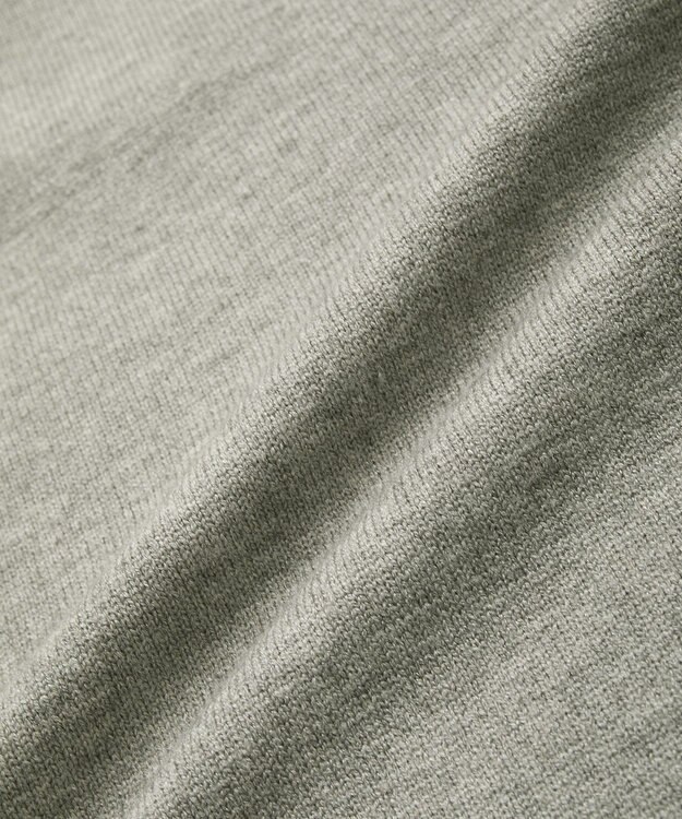 Green Parks もちやわサイドリブニットチュニック Gray Mixture