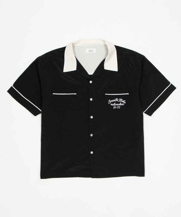 WEGO 【ユニセックス着用ITEM】ボーリングシャツ（SS） ブラック