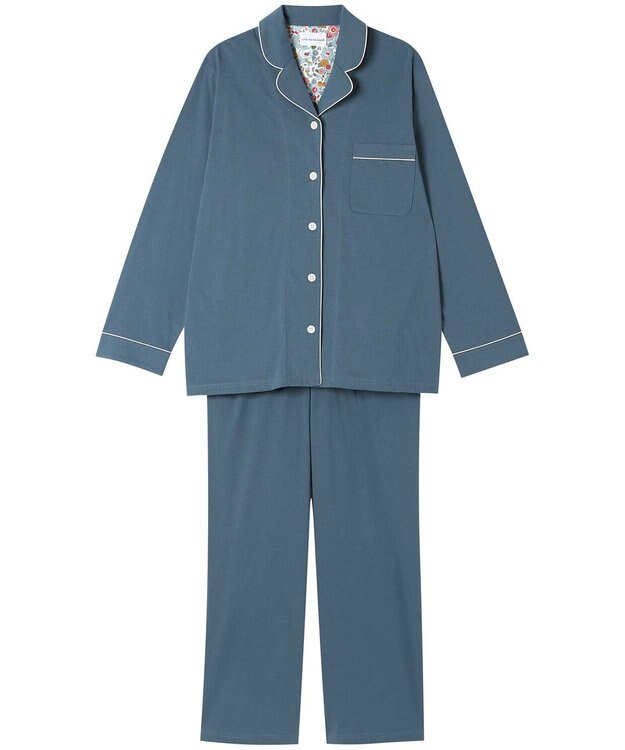 une nana cool 【綿100％】ハイゲージ天竺パジャマ　ＭＡＤＥ　ＷＩＴＨ　ＬＩＢＥＲＴＹ　ＦＡＢＲＩＣ BU