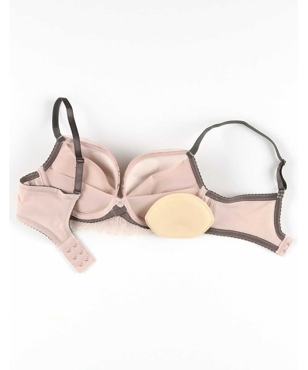 AMPHI ノンワイヤーブラ 谷間をメイク ボリュームアップ Aカップあり 【BRAGENIC ブラジェニック 盛り胸タイプ】 ブラジャー ブラ ワイヤレス BMI446 アンフィ／ワコール ピーチ