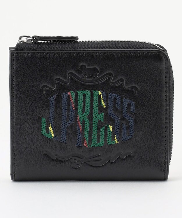 J.PRESS MEN 【MORPHO×J.PRESS】オーセンティックレジメンタル マルチウォレット(Ｌ字ラウンドファスナー) ブラック系