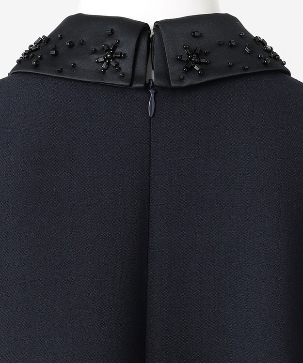 23区 【R(アール)】ウールダブルクロス ビジューカラーワンピース ネイビー系