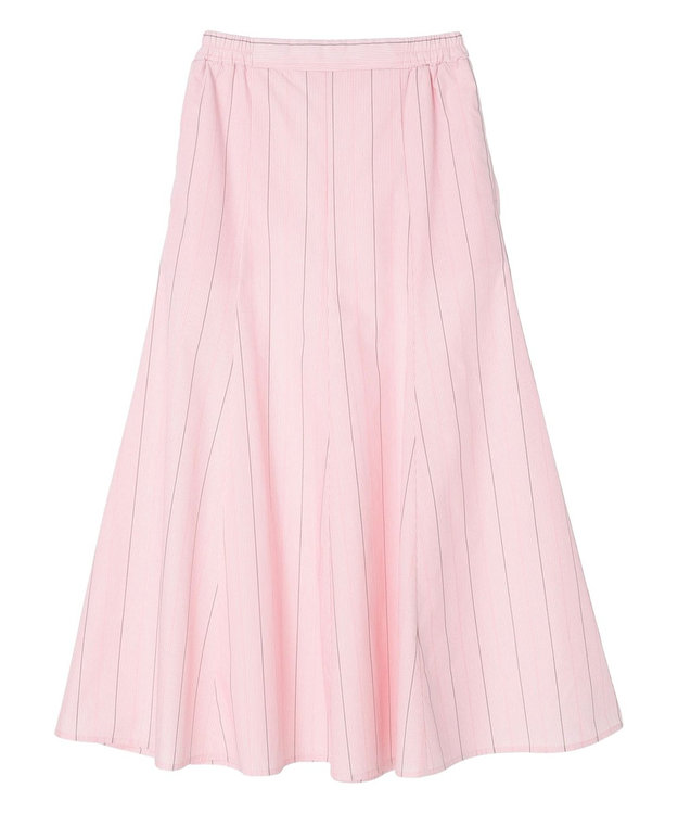 Green Parks ストライプフレアスカート Pink