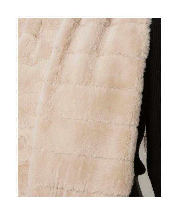 UNBILLION カシュネ cache nez / 畝入りフェイクファースヌード ベージュ