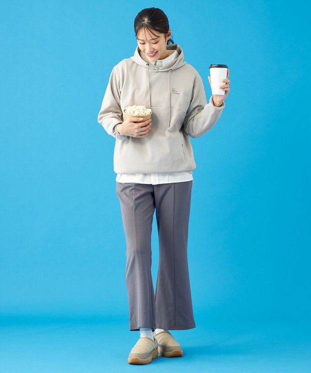 SHARE PARK LADIES 【UVカット・吸水速乾・ストレッチ・軽量・アンチピリング 】ダンボールフードパーカー（S・Mサイズ） ベージュ系