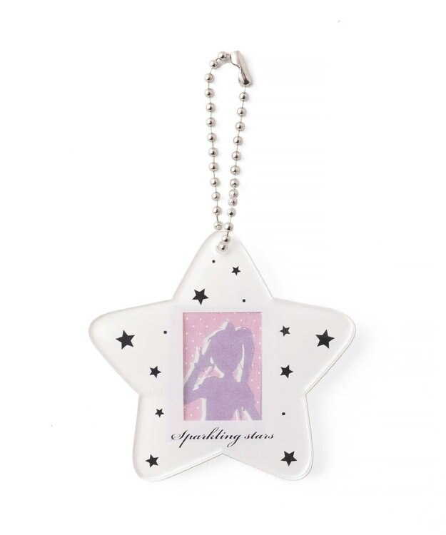 WEGO 【痛バ＆推し活グッズ】スターIDフォトケースキーホルダー ホワイト