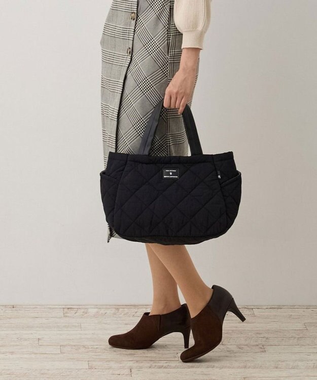 ROOTOTE 1332【仕切り+自立+撥水】LT.デリ.パルーティ.キルト-C 01：ブラック