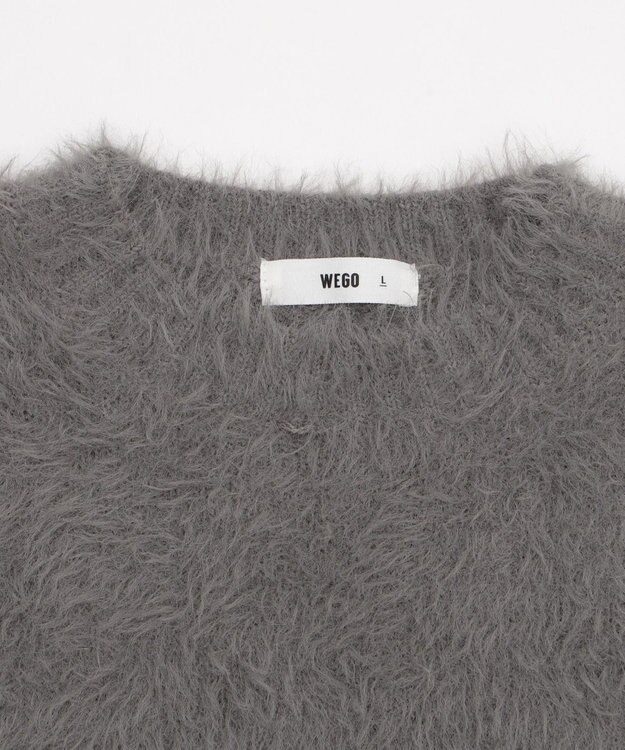 WEGO 【2025秋冬新作/ユニセックス着用ITEM/MLサイズ展開】フェザーニットプルオーバー グレー