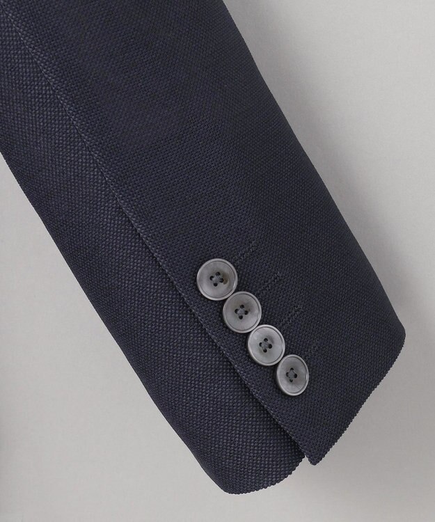 GOTAIRIKU 五大陸オリジナル素材 【防シワ/通気性抜群/ストレッチ】カラミSOLOTEXブレザー ネイビー系