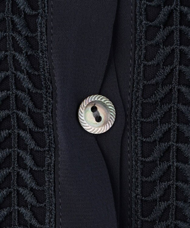 J.PRESS LADIES S レースコンビ ボウタイ カットソー ネイビー系