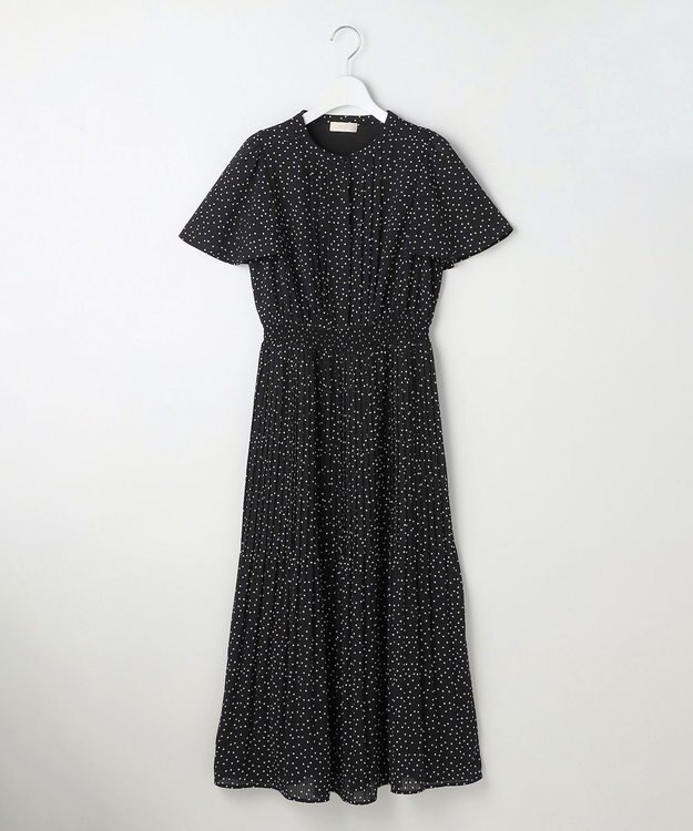 ANY SIS シアーパターン ワンピース ブラックドット