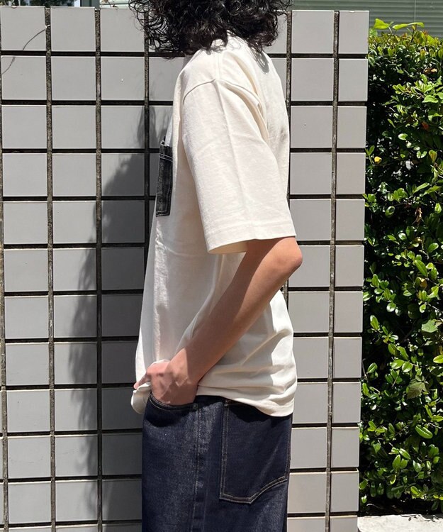 WEGO 【ユニセックス着用ITEM/MLサイズ展開】BENDAVISデニムポケットT（SS） ホワイト