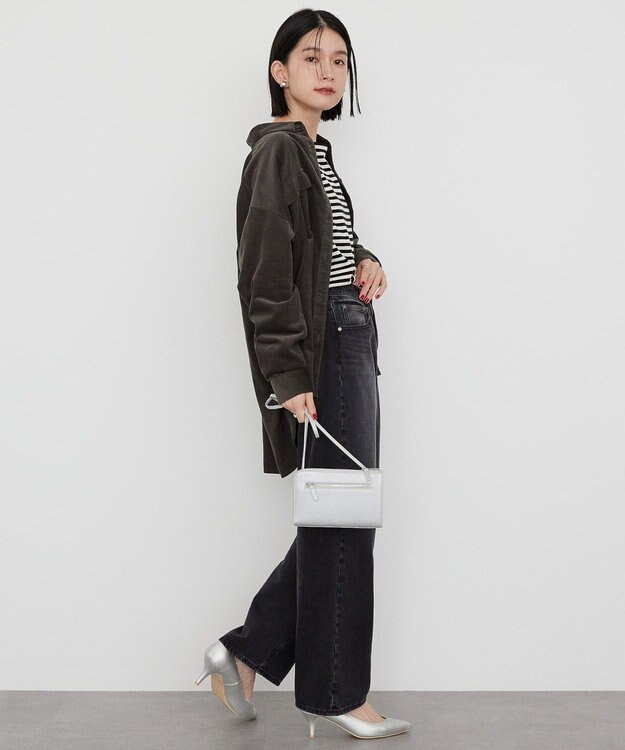 AMERICAN HOLIC Ｗポケットコーデュロイシャツ Charcoal Gray