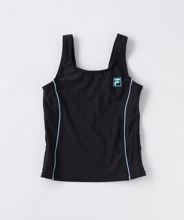 OP／FILA 【FILA】スクール水着 水陸両用Tシャツ付き 捲れ防止タンキニ ブルー