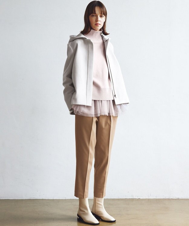 組曲 チュールレイヤード タンク ライトグレー系