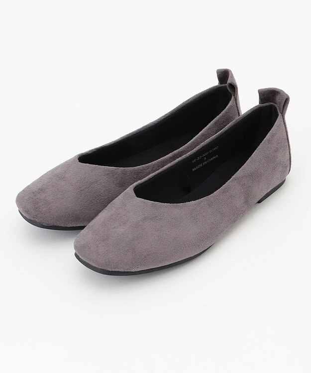 ANY 【定番人気・履き心地抜群】走れるスクエアバレエシューズ チャコール