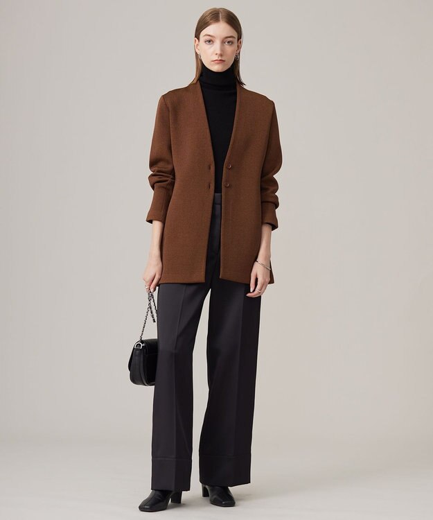 ICB 【CLASSY.1月号掲載・新色追加・洗える】エクストラファインメリノ タートルネックプルオーバー ブラック系