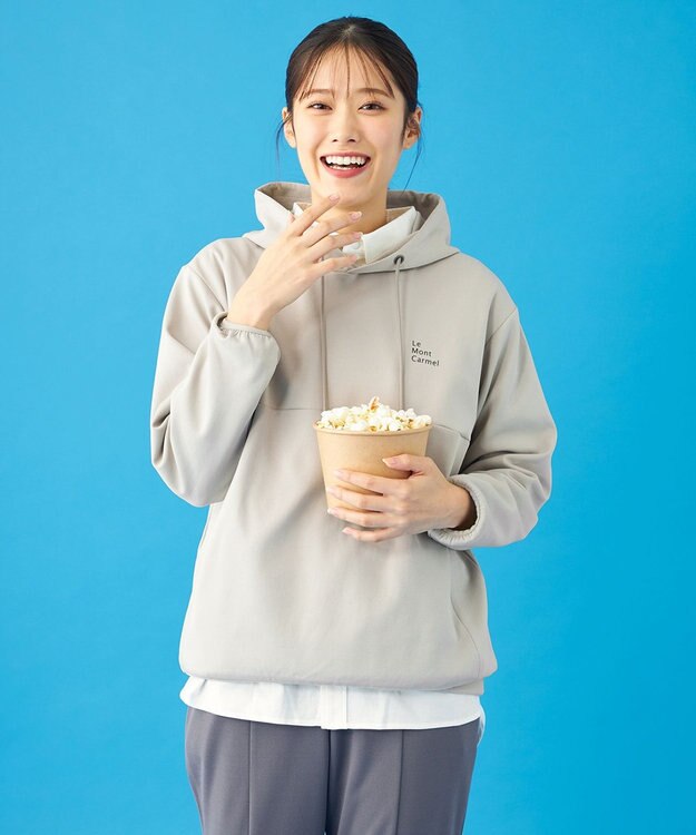 SHARE PARK LADIES 【UVカット・吸水速乾・ストレッチ・軽量・アンチピリング 】ダンボールフードパーカー（S・Mサイズ） ベージュ系